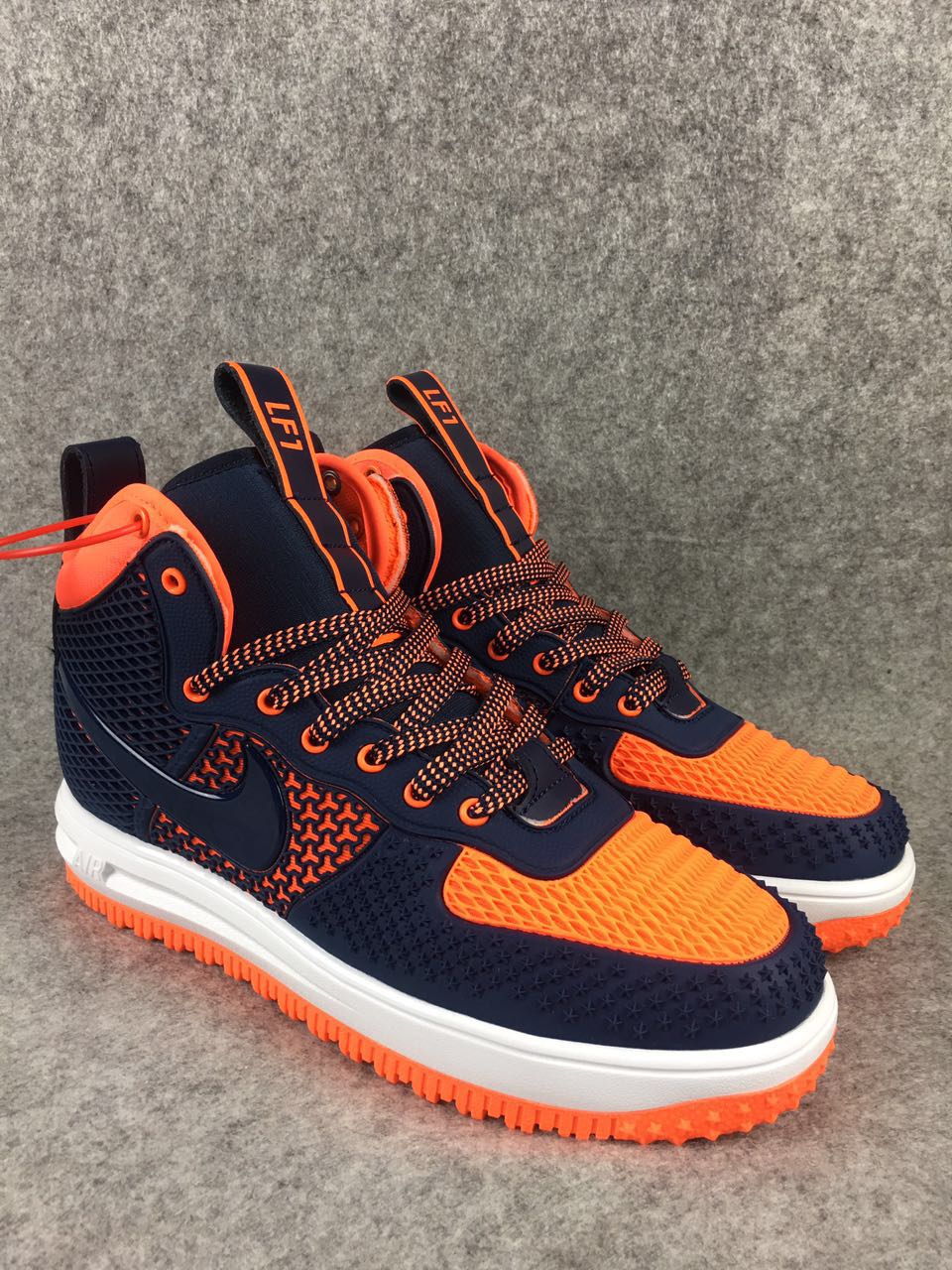 New Nike Lunar Force 1 Nano Deep Blue Orange